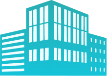 blue building icon