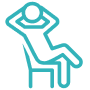 icon of a person relaxing in a chair